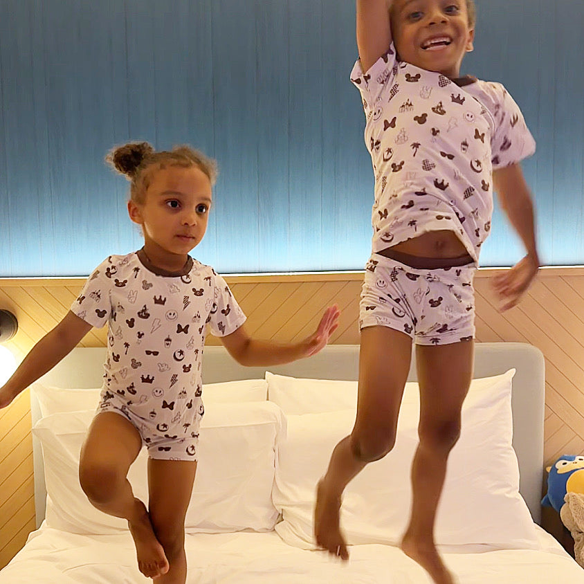 *READY TO SHIP* Magical Fun - Kids Bamboo Pajamas - Tee & Shorts Set