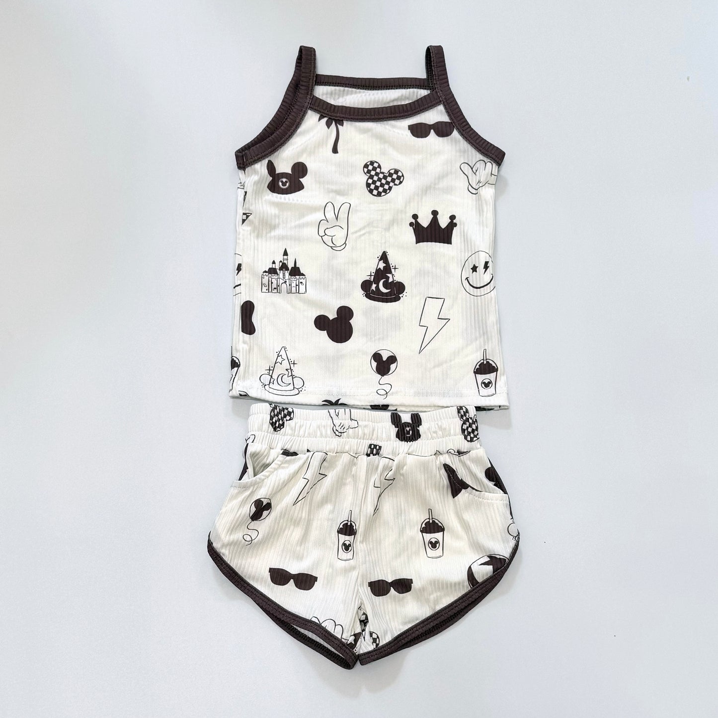 *READY TO SHIP* Magical Fun - Kids Ribbed Tank & Shorts Set