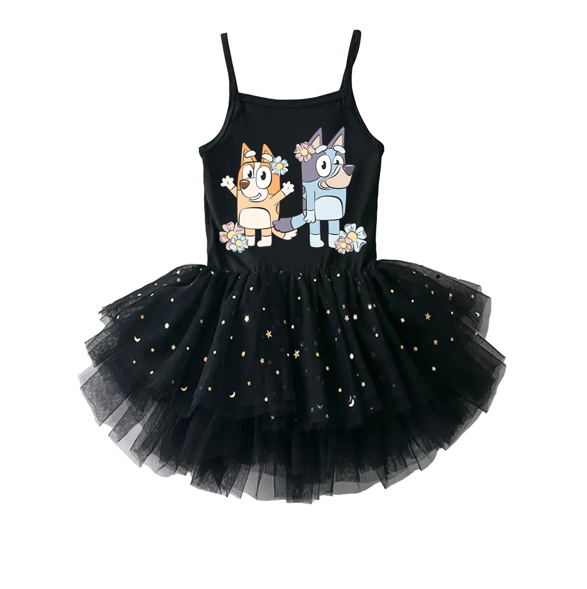 Sisters Floral - Kids Tulle Tutu Dress Leotard