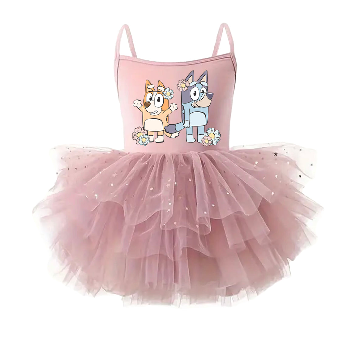Sisters Floral - Kids Tulle Tutu Dress Leotard