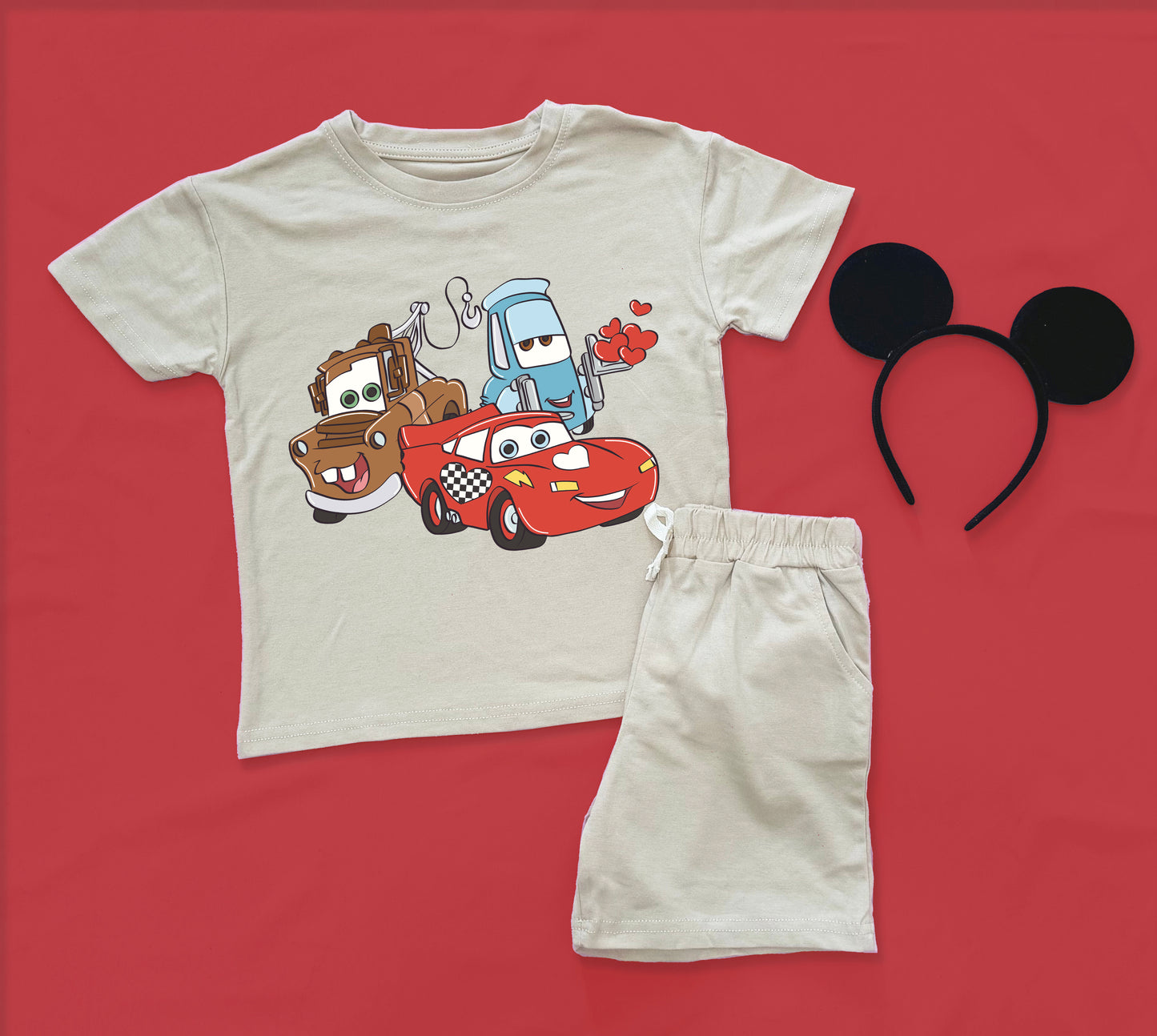 Cars Love - Kids Tee & Shorts Set