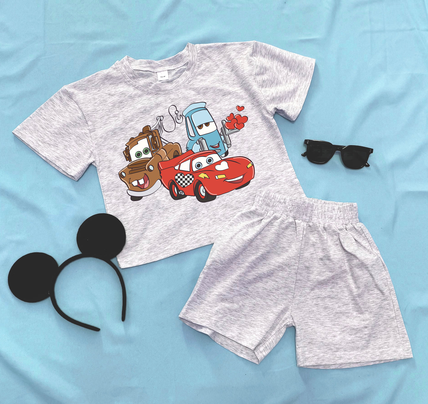 Cars Love - Kids Tee & Shorts Set