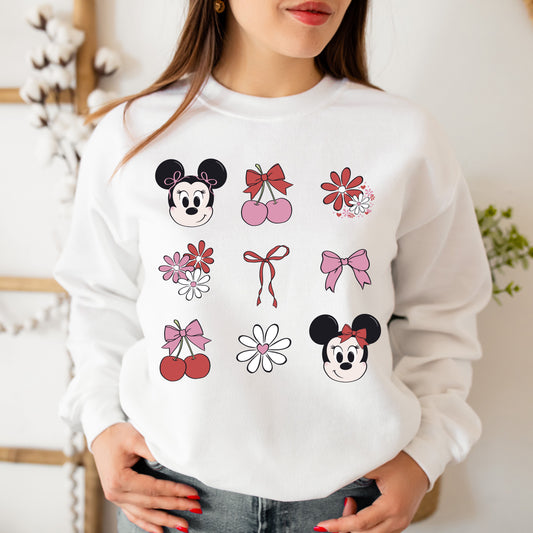 Coquette Mice Bows - Crew Neck Sweatshirt (Unisex Kids/Adult)