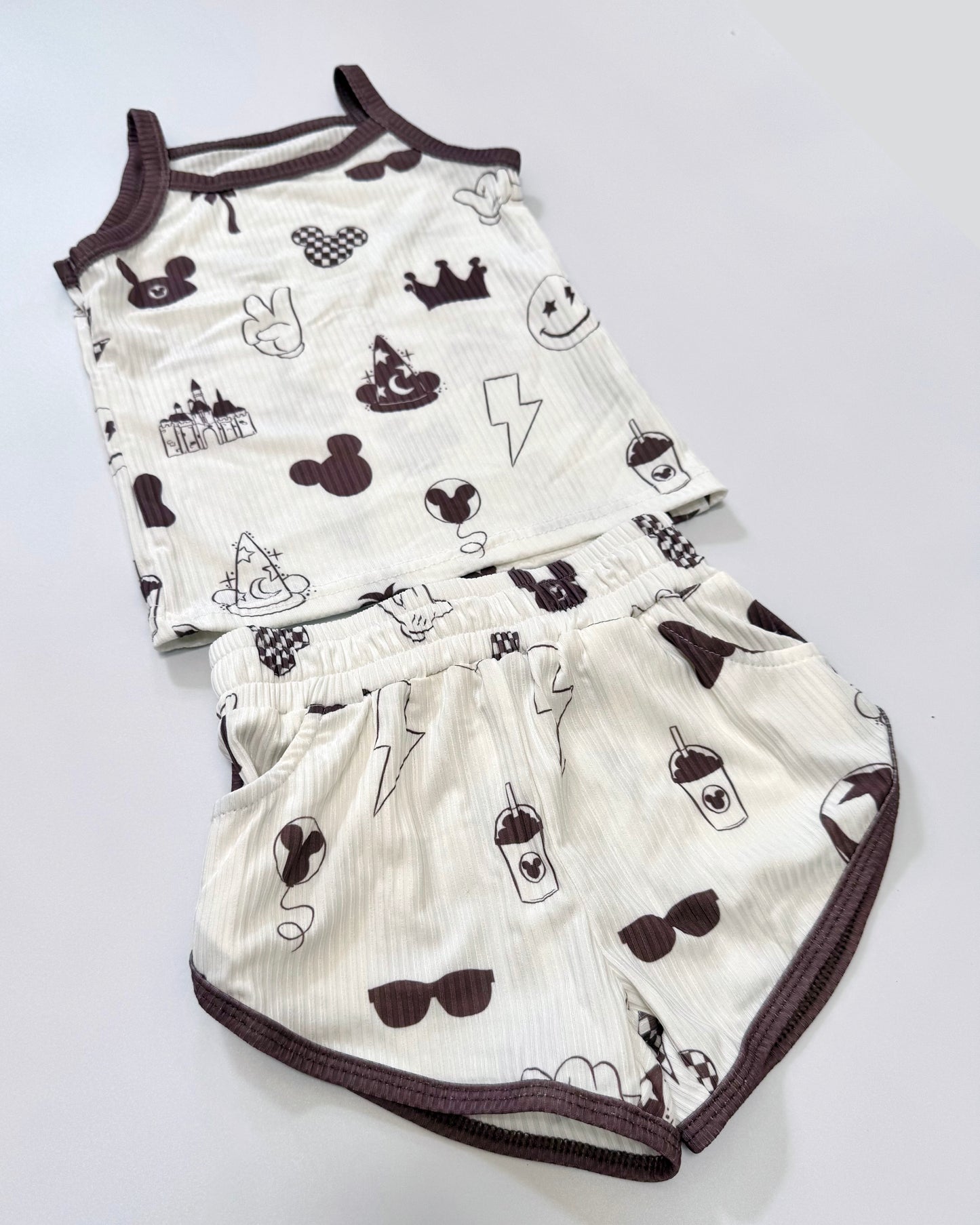 *READY TO SHIP* Magical Fun - Kids Ribbed Tank & Shorts Set