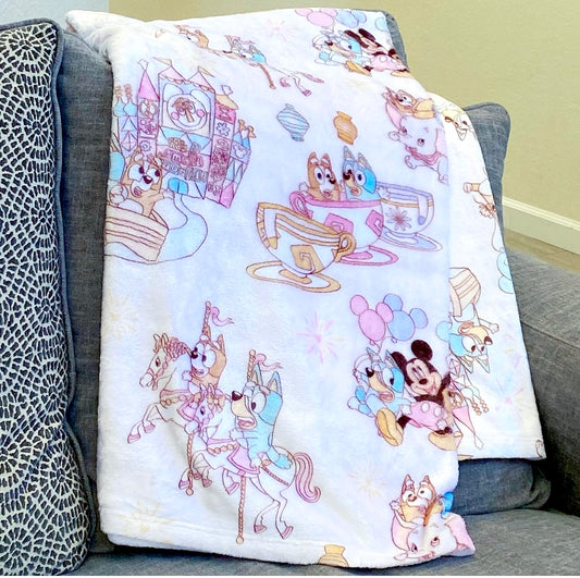 Magical Sisters Park Adventures 50x60 Minky Blanket