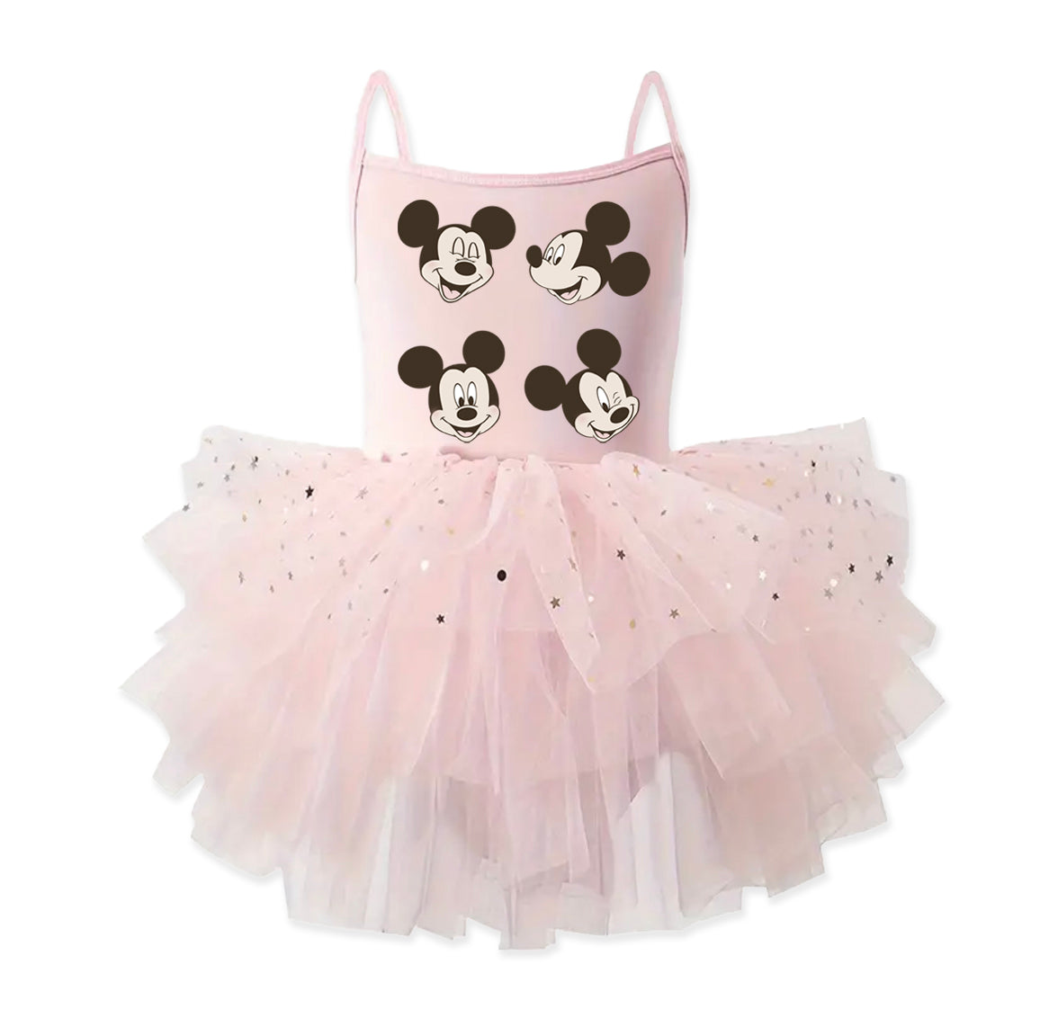 Boy Mouse Faces - Kids Tulle Tutu Dress Leotard