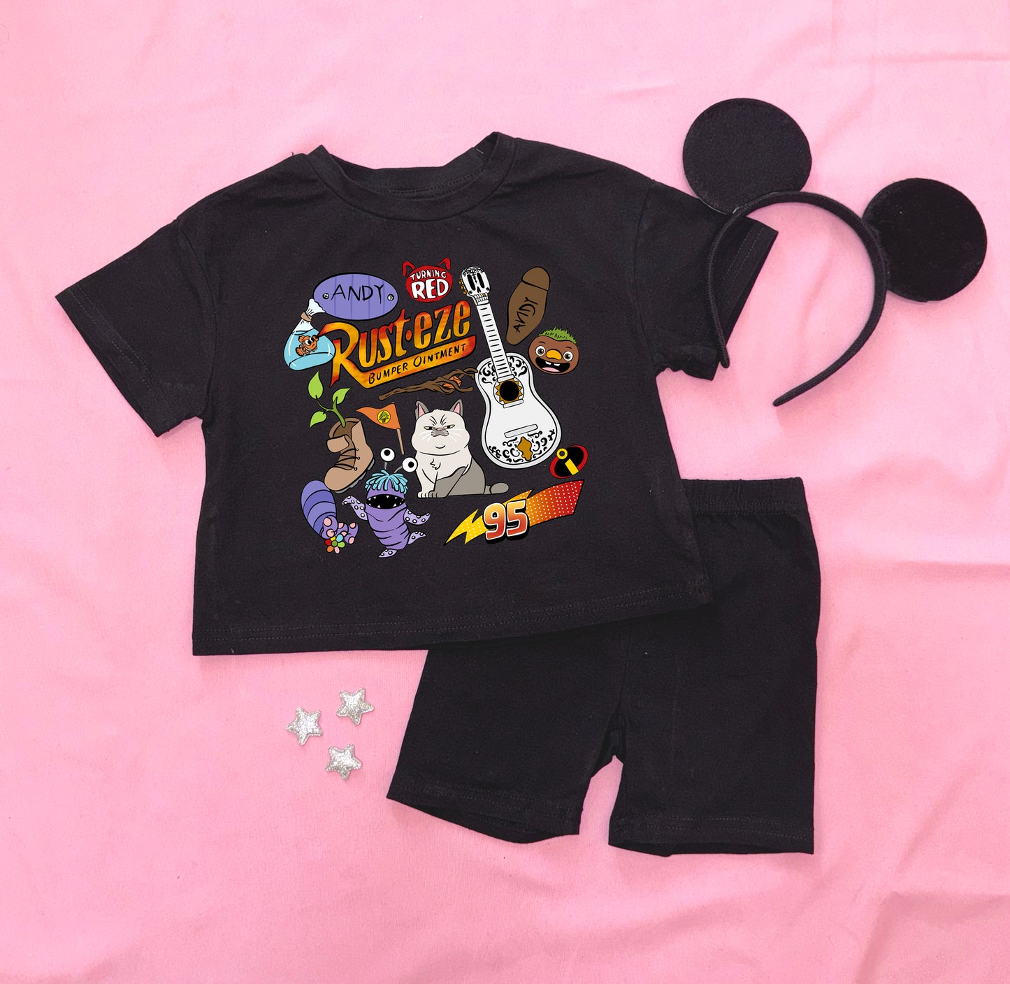 Pix Pals  - Kids Boxy Tee & Biker Shorts Set