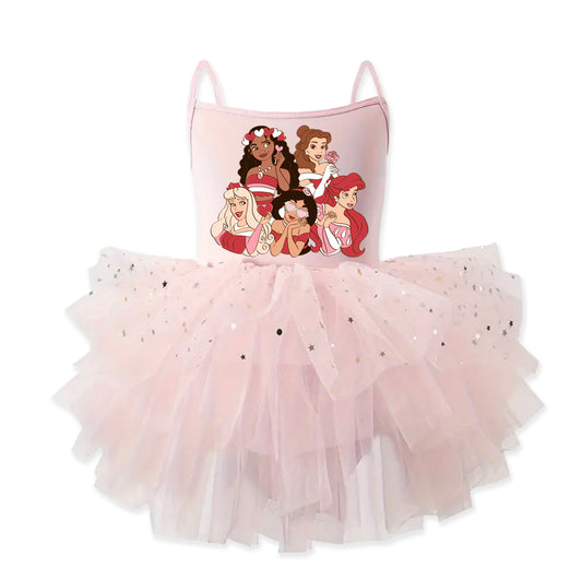 Princess Love - Kids Tulle Tutu Dress Leotard