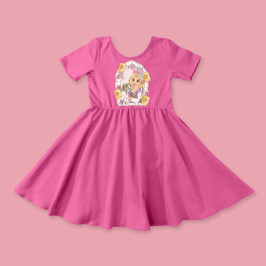 Punzie Window - Kids Skater Dress