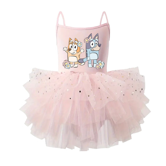 Sisters Floral - Kids Tulle Tutu Dress Leotard