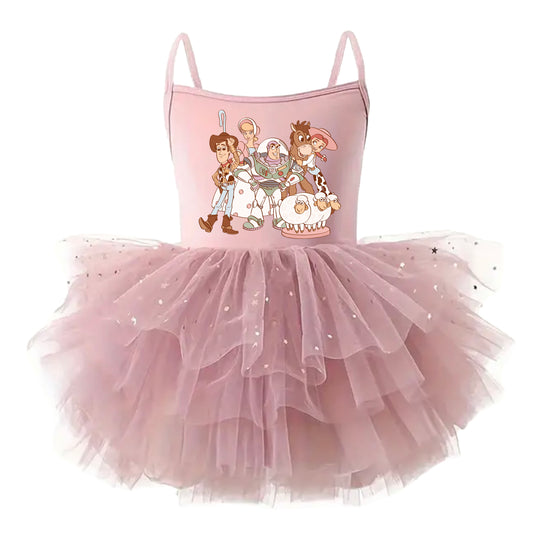 Princess Love - Kids Tulle Tutu Dress Leotard