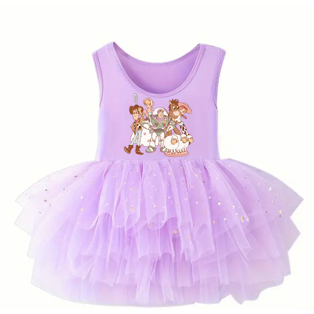 Princess Love - Kids Tulle Tutu Dress Leotard