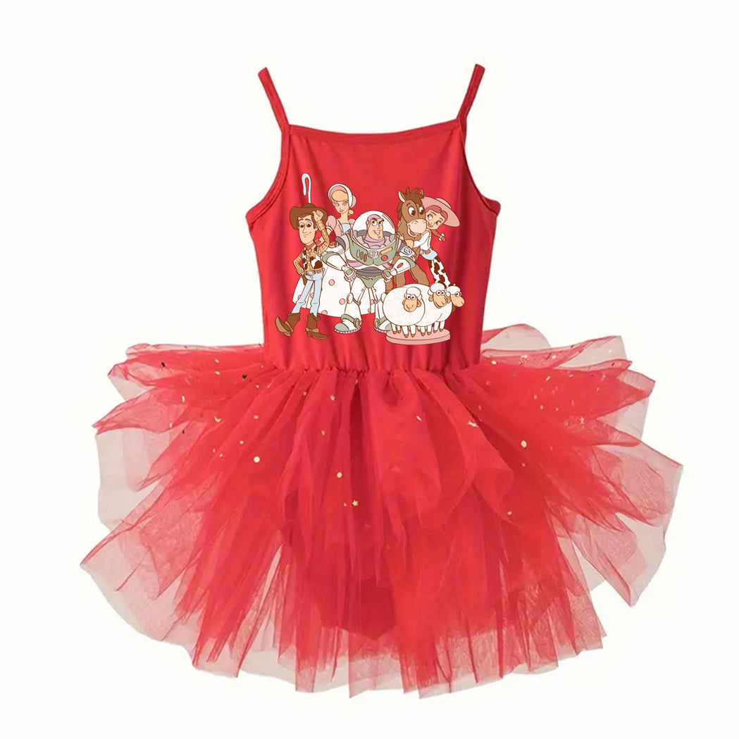 Princess Love - Kids Tulle Tutu Dress Leotard