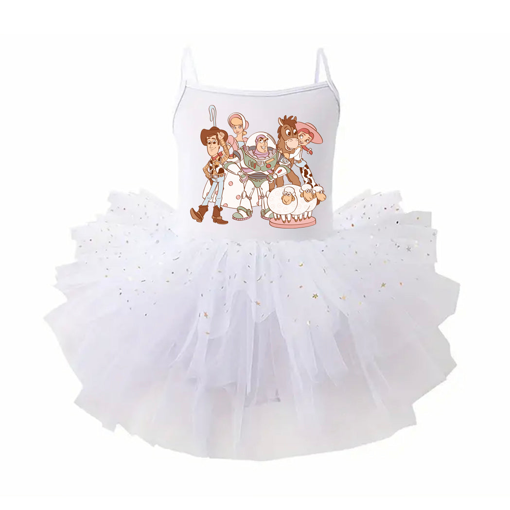 Princess Love - Kids Tulle Tutu Dress Leotard