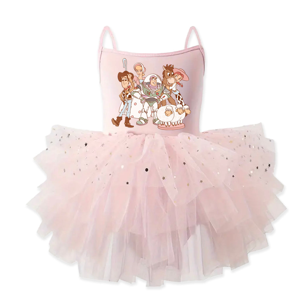 Princess Love - Kids Tulle Tutu Dress Leotard